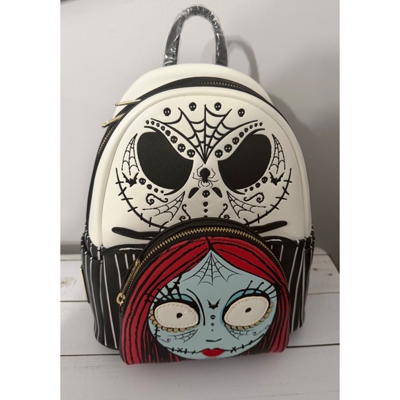 Loungefly Handbags - Loungefly Nightmare Before Christmas Sugar Skull‎ Jack and Sally Mini Backpack